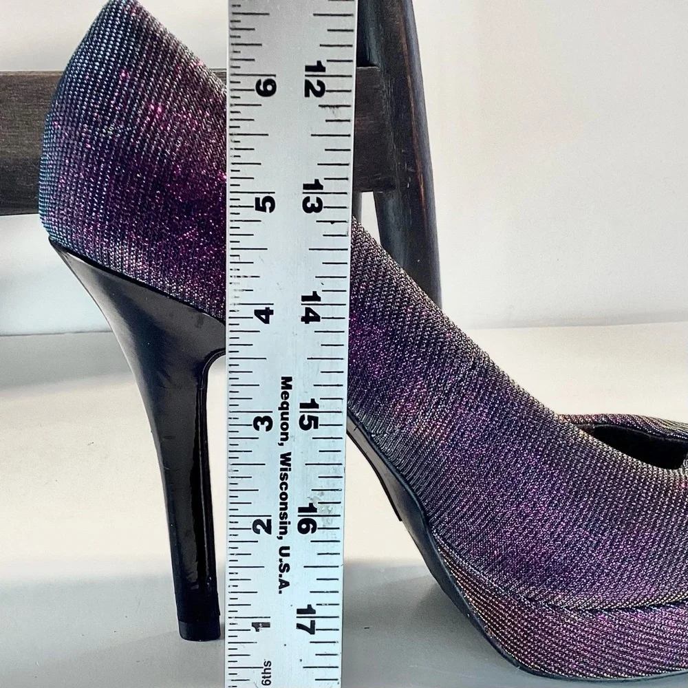Nine & Company Iridescent Purple Stiletto Heels Size 7